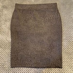 A. Beyer SNAKESKIN black bodycon pencil skirt